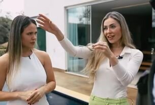 Paula Sperling e sua irmã Mônica Sperling avistam estranha criatura na floresta