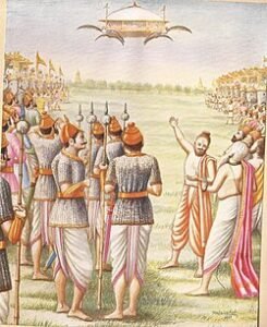 Vimana é descrito como uma enorme estrutura aérea com várias salas, ele tinha a capacidade de se expandir ou contrair conforme o número de passageiros. No Mahabharata, livro hindu, o veículo concedido ao rei Vasu possuia uma estrutura cristalina e divina reluzindo no céu e emitindo luz própria, o que o fazia parecer um grande pássaro com asas brilhantes.