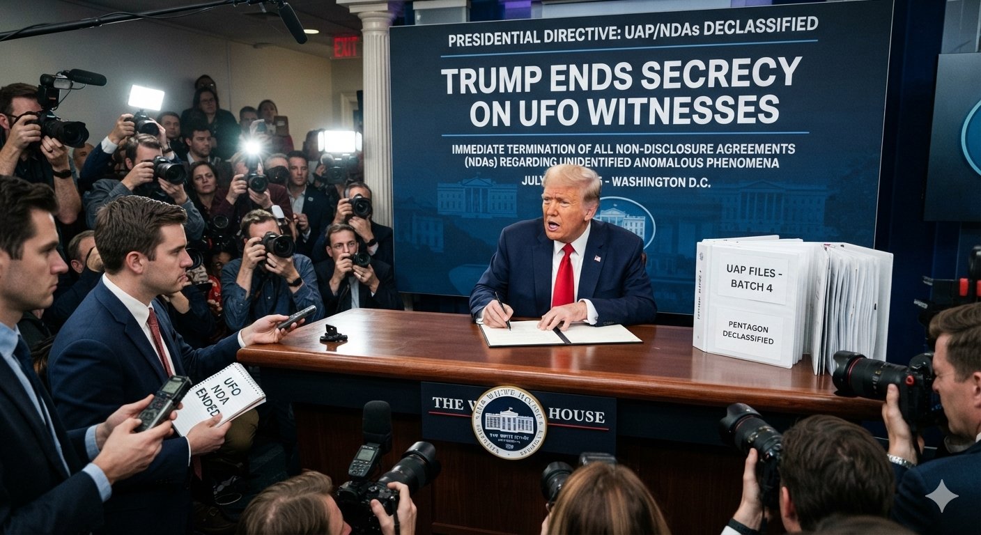 O presidente dos Estados Unidos, Donald Trump, ordenou a derrubada dos acordos de confidencialidade (NDAs) e termos de sigilo impostos a testemunhas sobre os OVNIs